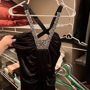 Full Length Black Prom Dress